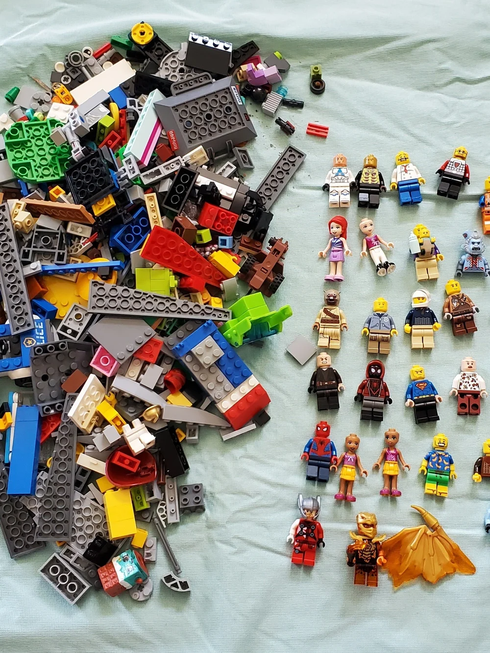 Lego Minifigure And Accessory Parts Lot
